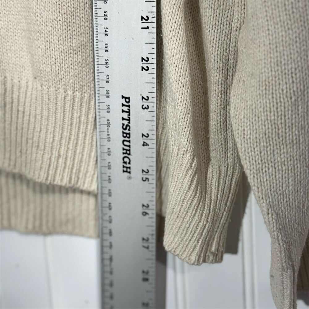 Koos of Course Sweater 1X Silk Lyocell Wool Appliqué Beige Pullover Art to‎ Wear - Picture 6 of 8